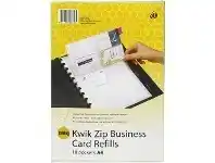 Officeworks Marbig Kwik Zip Business Card Book Refill 10 Pack offer