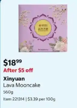Costco Xinyuan Lava Mooncake offer
