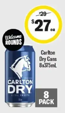 Liquorland Carlton Dry Cans offer