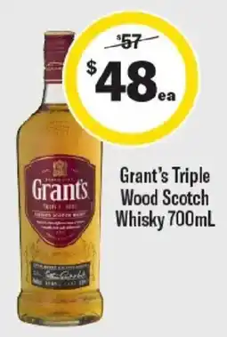 Liquorland Grant's Triple Wood Scotch Whisky offer