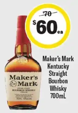 Liquorland Maker's Mark Kentucky Straight Bourbon Whisky offer