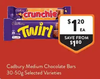 Cadbury Medium Chocolate Bars