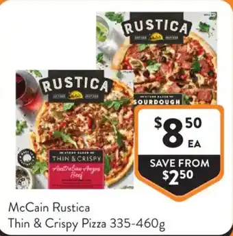 Foodworks McCain Rustica Thin & Crispy Pizza offer