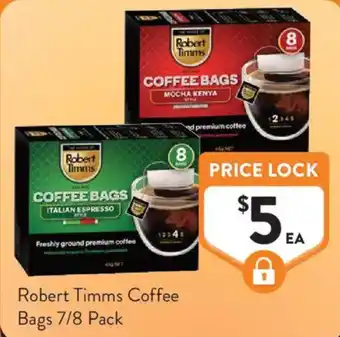 Foodworks Robert Timms Coffee Bags offer