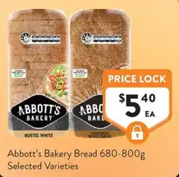 Foodworks Abbott's Bakery Bread Selected Varieties offer