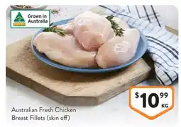 Foodworks Australian Fresh Chicken Breast Fillets (skin off) offer