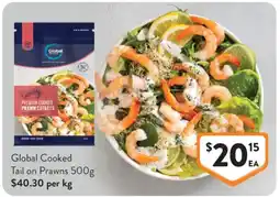 Foodworks Global Cooked Tail on Prawns offer