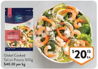 Foodworks Global Cooked Tail on Prawns offer