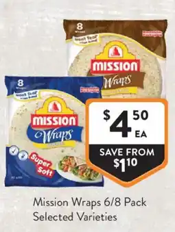 Foodworks Mission Wraps offer