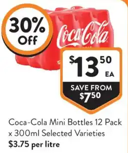 Foodworks Coca-Cola Mini Bottles offer