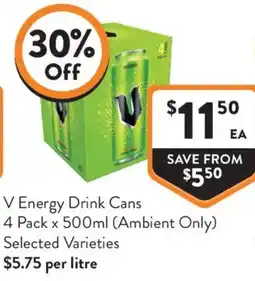 Foodworks V Energy Drink Cans offer