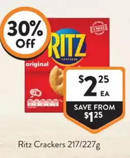 Foodworks Ritz Crackers offer