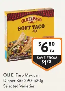 Foodworks Old El Paso Mexican Dinner Kits offer