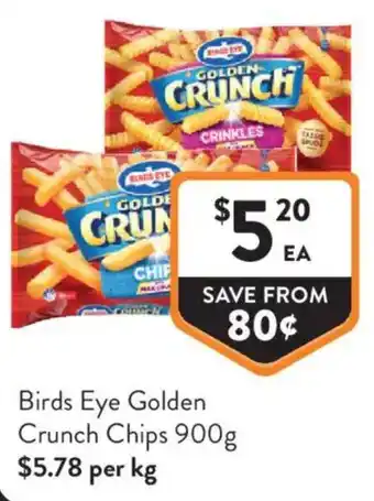 Foodworks Birds Eye Golden Crunch Chips offer