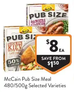 Foodworks McCain Pub Size Meal offer