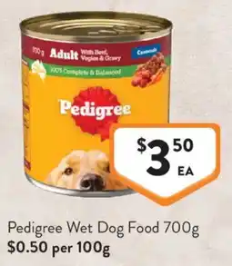 Foodworks Pedigree Wet Dog Food offer