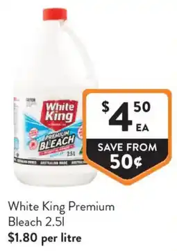 Foodworks White King Premium Bleach offer