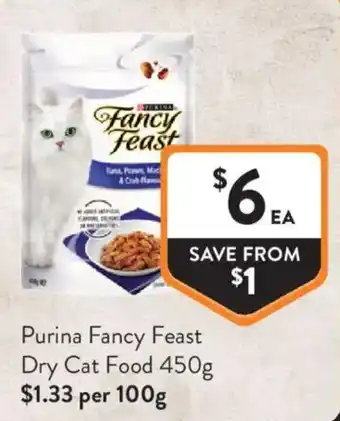 Foodworks Purina Fancy Feast Dry Cat Food offer