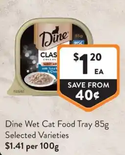 Foodworks Dine Wet Cat Food Tray offer