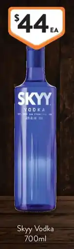 Foodworks Skyy Vodka offer
