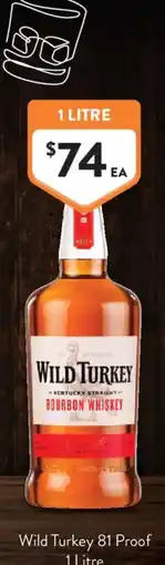 Foodworks Wild Turkey 81 Proof Bourbon Whiskey offer