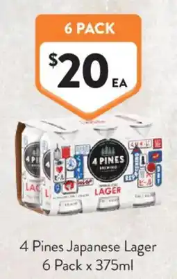 Foodworks 4 Pines Japanese Lager offer