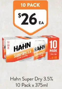 Foodworks Hahn Super Dry 3.5% offer