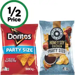 Woolworths Doritos or Red Rock Deli Party Size Potato Chips 290-380g offer