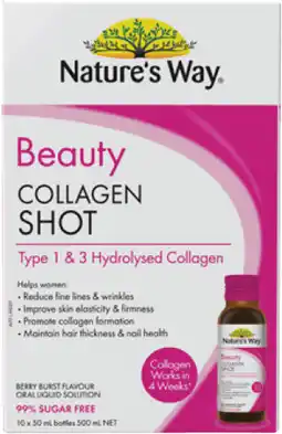 Coles Nature's Way Beauty Collagen Shot 50mL x offer