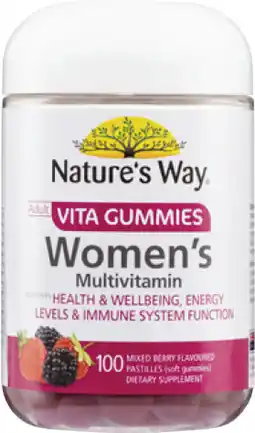 Coles Nature's Way Adult Vita Gummies Women's Multivitamin offer