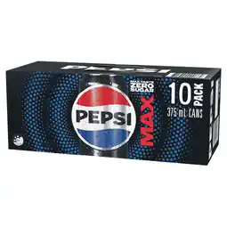 Woolworths Pepsi, Solo, Mountain Dew or Schweppes Lemonade Soft Drink Varieties 10 x 375ml offer