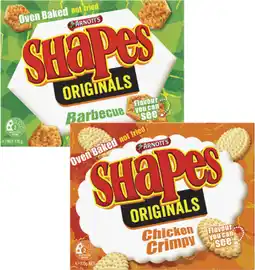 Coles Arnott's Shapes Crackers-190g offer