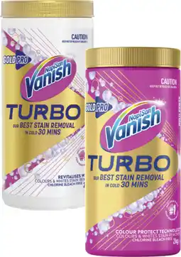 Coles Vanish NapiSan Gold Pro Turbo Stain Remover Powder offer