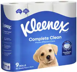 Coles Kleenex Complete Clean Toilet Paper offer