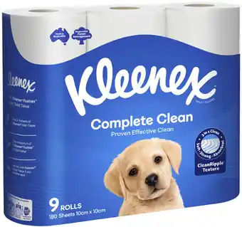Coles Kleenex Complete Clean Toilet Paper offer