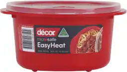 Coles Décor Microsafe Easy Heat Round Container offer