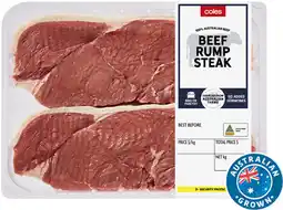 Coles Coles Australian No Added Hormones Beef Rump Steak offer