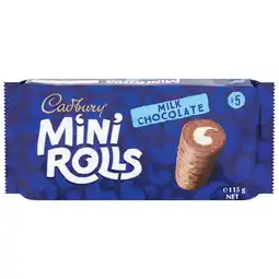 Woolworths Cadbury Cake Bars or Mini Rolls Varieties Pk 5 offer