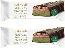 Coles NEW Health Lab Matcha & Strawberry Plant Protein Bar offer