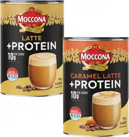 Coles NEW Moccona Latte +Protein Coffee-168g offer