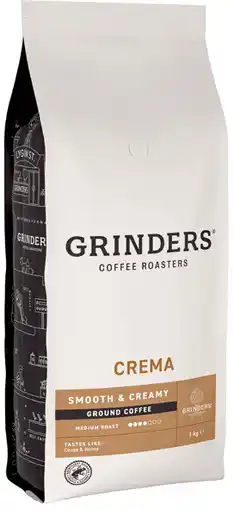 Coles NEW Grinders Crema Ground Coffee offer