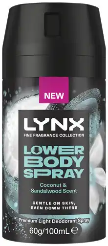 Coles NEW Lynx Lower Body Deodorant Spray Coconut & Sandalwood offer