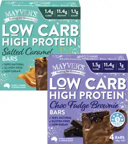 Coles Mayver's Low Carb High Protein Bars offer