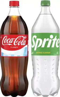 Coles Coca-Cola, Fanta or Sprite Soft Drink 1.25 Litre offer