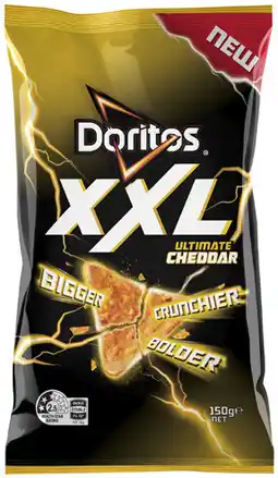 Coles Doritos XXL Ultimate Cheddar Corn Chips offer