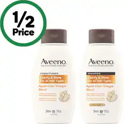 Woolworths Aveeno Shampoo or Conditioner 354ml offer
