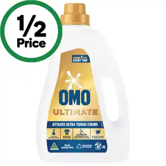 Woolworths OMO Ultimate Laundry Liquid 2 Litre, Powder 2 kg or Capsules Pk 28 offer