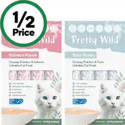 Woolworths Pretty Wild Creamy Puree Cat Treats 15g x offer