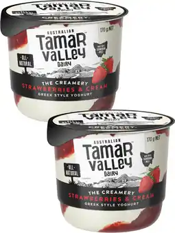 Coles Tamar Valley Dairy The Creamery Greek Style Yoghurt offer