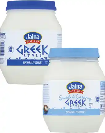 Coles Jalna Pot Set Greek Style Yoghurt offer